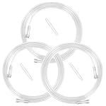 Generic 5 Foot High Flow Oxygen Tube Extension - Transparent, Crush Resistant, PVC, Pack of 3 Tubes