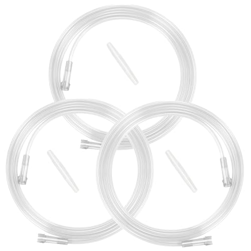 Generic 5 Foot High Flow Oxygen Tube Extension – Transparent, Crush Resistant, PVC, Pack of 3 Tubes