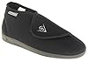 Dunlop Mens Adjustable Quick Easy Touch Fastening Orthopaedic Boot Slippers - Washable Hook and Loop Cosy Winter Bootie Slippers Men Size 9 UK Black #1