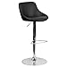 Flash Furniture 2 Pk. Contemporary White Vinyl Bucket Seat Adjustable Height Barstool with Chrome Base