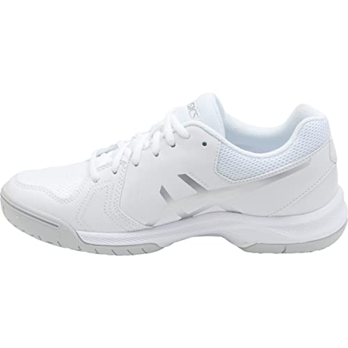 ASICS Women's Gel-dedicate 5 Tennis Shoe, White/Silver, 9.5 M US