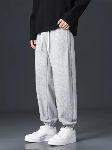 Image of dockstreet Straight Wide fit Long Length Cinched Bottom Jogger for Men /Trending Multi Pocket Style, Relaxed Casual Pants for Men