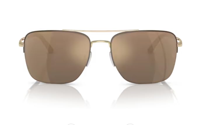 Oliver Peoples 0OV1343S R-2 50355A Umber-Gold/Desert Mirrored Square Men's Sunglasses, 56/18/1452