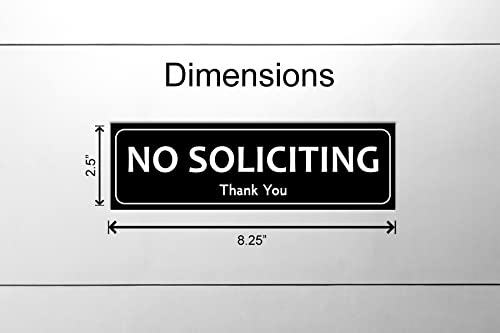 Ignixia No Soliciting Sign For House (Pack Of 02) 8" X 2.5" Inches Smile You Are On Camera Sign Digital Printed With Industrial Grade Adhesive No Soliciting Thank You Sign For Front Door, Window, House / Home Business / Office (Rectangle) #TOP3