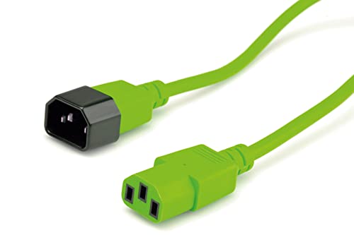 ROLINE 0.8m IEC 320 C14 - C13 Green Apparatus Connection Cable