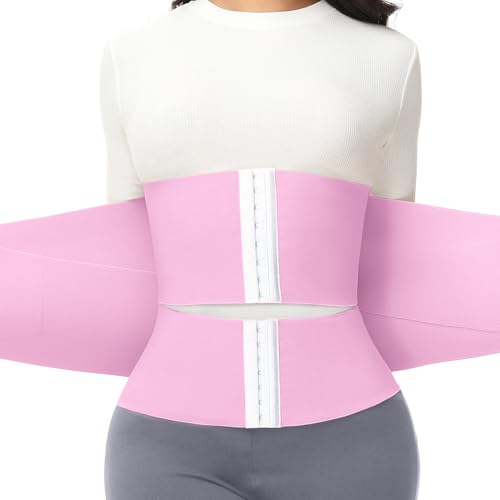 Image of SHAPSHE Waist Trainer for Women Tummy Control Support Cincher Segmented | segmented triple wrap,75%nylon 25%spandex elastic,3 steel bones back support,3 row adjustable hook,fit workout postpartum