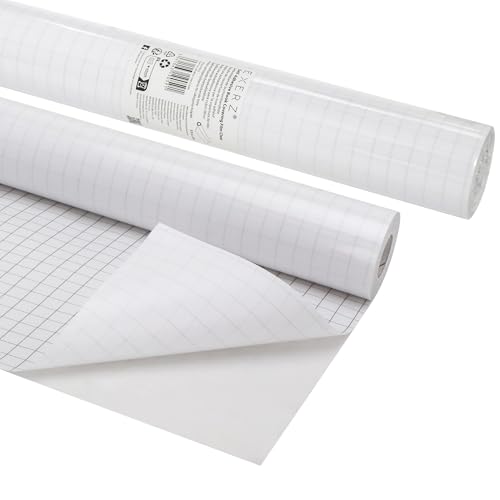 EXERZ Película autoadhesiva para cubrir libros, 33 cm x 10 m, rollo de plástico transparente impermeable para libros de ejercicios, cuadernos, etiquetas, manualidades y protección