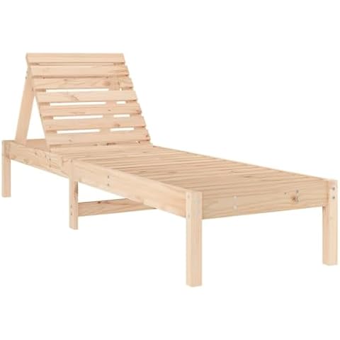 Chaise Longue vidaXL en Bois de Pin Cover