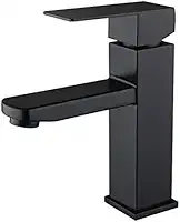 Torneira Banheiro Lavabo Preta Misturador Monocomando Aço Inox 304 - Brinovar