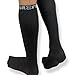 Price comparison product image Compression Socks for Men & Women  Knee High 1520 mmHg Support Socks for Running, Travel, Work & Everyday Comfort | Long Athletic Compression Socks Black  1 Pair S/M