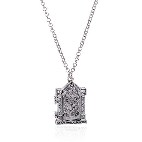 Preisvergleich Produktbild MXWY Legierung Halskette Retro Dreidimensionale Exquisite Bilderrahmen Box Schmuck Männer Und Frauen Anhänger Anhänger Geschenk