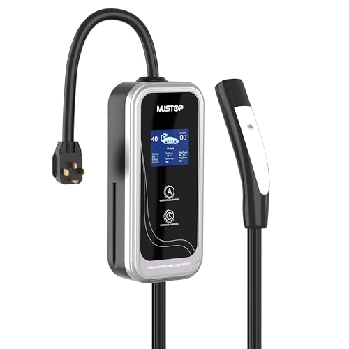 Portable Level 2 EV Charger for Tesla, 40A NACS Car Charger with 240V, 20FT Extension Cable, EV Charging Station【Only for Tesla Cars】