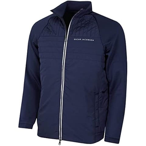 Oscar Jacobson Mens Harrington Padded Thermal Golf Jacket - Navy - XL Cover