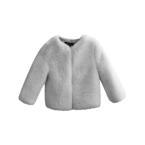 Girls Fall Open Front Cardigan Faux Fur Coat Vintage Parka Shaggy Jacket Warm Coat Tops Fuzzy Furry Fleece Cardigan Princess