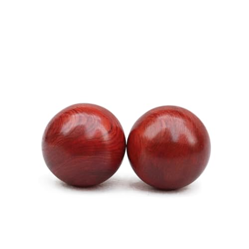 LABRIMP Balones de Madera Tamaño 6 Cm para Ejercicios de Mano 2piezas, Masaje para Dedos y Recuperación de Lesiones Ideales para Adultos Mayores