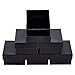 BENECREAT 6 Pack Scatola di Cartone Nera Artigianale con Cuscino Morbido, Scatola di Presentazione Superiore per Orologio e Bracciale 8.7x8.7x5.5cm