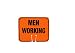 Cortina 03-550-MW EZ-IMS ABS Plastic Cone Sign, Legend "MEN WORKING", 11" Width x 13" Height, Black On Orange
