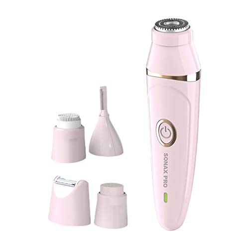 PIXNOR Hair Removal for Women Waterproof Lady Shaver Rechargeable USB Charging 5 in 1 Nose Eyebrow Trimmer Shaver Body Bikini Facial Hair Remover