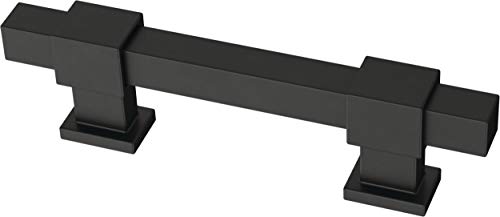 Franklin Brass 5 Pack Matte Black Cabinet Handles Adjustable Drawer Pulls for Kitchen Cabinet Knobs Dressers and Cupboards 1-3/8 to 4 inch (35102mm) Hole Center | Adjusta-Pull
