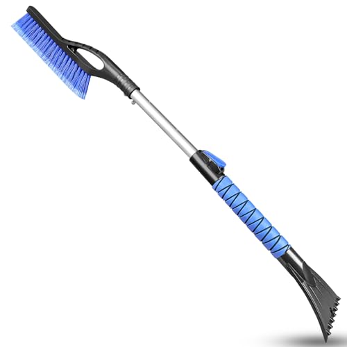 HEEYA Ice Scraper and Brush for Car, Extendable Snow Brush and Ice Scraper for Car Windshield...