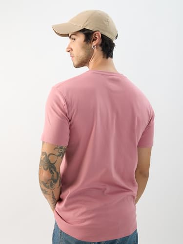 Image of The Souled Store Supima: Men and Boys Short Sleeves Round Neck Solid Premium Basic Casual Lightweight Easy to Style Everyday Streetwear Trendy Supima T-Shirt
