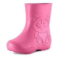 Ladeheid Gummistiefel Kinder EVA federleichte Regenschuhe für Jungen und Mädchen LA-CA-10 (Rosa, 28/29 EU)