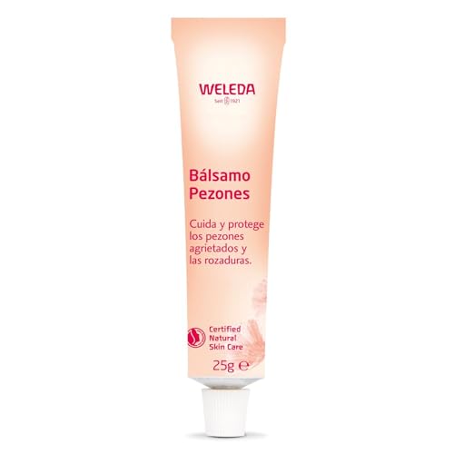 Weleda – Bálsamo para Pezones con Lanolina y Caléndula BIO, Cuidado Protector y Reparador para la Lactancia, Alivia Grietas y Rozaduras, Sin Perfume, No necesita Aclarado – 25 g