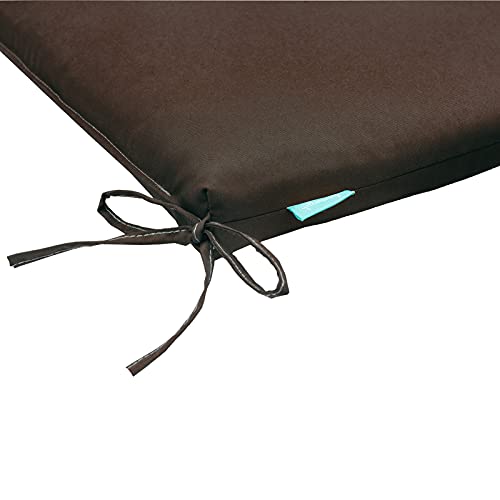 Qilloway Outdoor Indoor Chair Pads,Seat Cushions, Square Foam Dining Chair Patio Cushion Set Of 4, All Weather, 17" Lx17 Wx3 D (Coffee) #TOP3