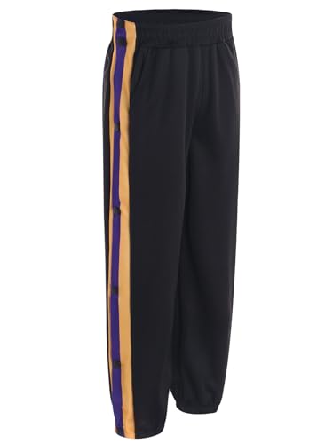 JEATHA Kids Boys Side Split Buttons Sweatpants Post Surgery Tear Away Basketball Trousers Track Bottoms