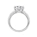 Amazon Essentials Platinum-Plated Sterling Silver Solitaire Ring set with Round Infinite Elements Cubic Zirconia (3 cttw), Size 6 (previously Amazon Collection)