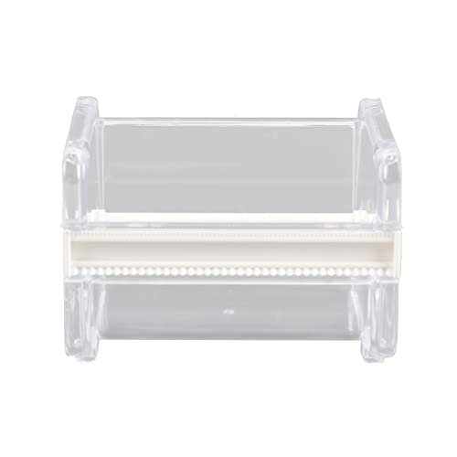 Washi Tape Dispenser Transparent Plastic Washi Tape Cutter Roll Tape Holder Organizer for Office Desktop Tool(Weiß)