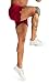 Ouber Men's Light Athletic Short Workout Quick Dry Shorts for Running Swimming Gym Training Shorts Red,L