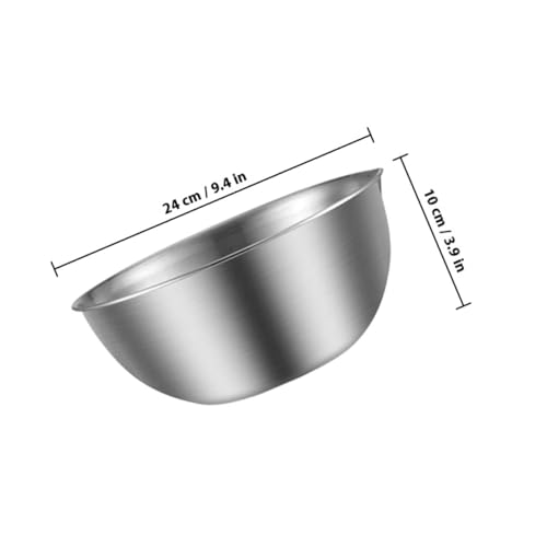 Tazón de acero inoxidable de gran capacidad para cocina, plateado miniatura 2
