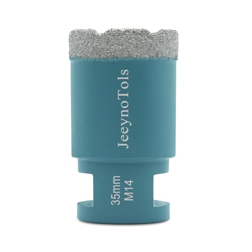 Dry Diamond Core Drill Bit - JeeynoTols 35mm Tile Drill Bit Porcelain Ceramic Tile Granite Marble Hole Saws with M14 thread
