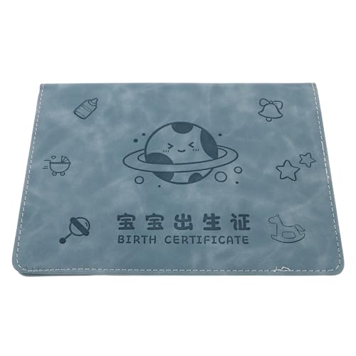 TOVINANNA Funda Protectora Nacimiento de Ñiño Cuero Sintético Resistente al Agua Tamaño Estándar Organizador Compacto para Documentos Familiares Portadocumentos de Viaje para Recién