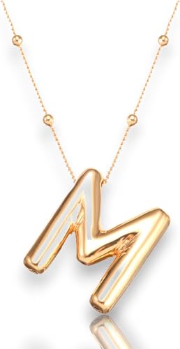 Collares, Watch Collar Inicial Letra Globo – Collares de Mujer Acero Inoxidable Baño de Oro 18k – Cadena con Dije de Inicial – Regalos para Mujer Cumpleaños Originales,...