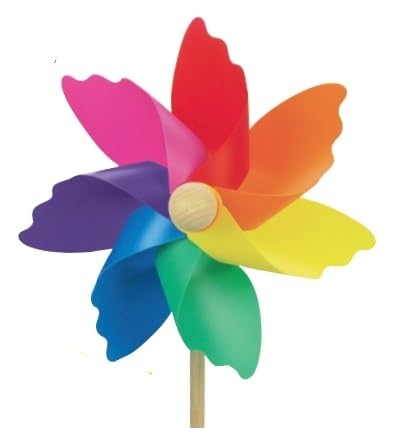 GIRANDOLA MULITCOLORE IN PLASTICA E LEGNO diametro cm 31 art 404/ECO