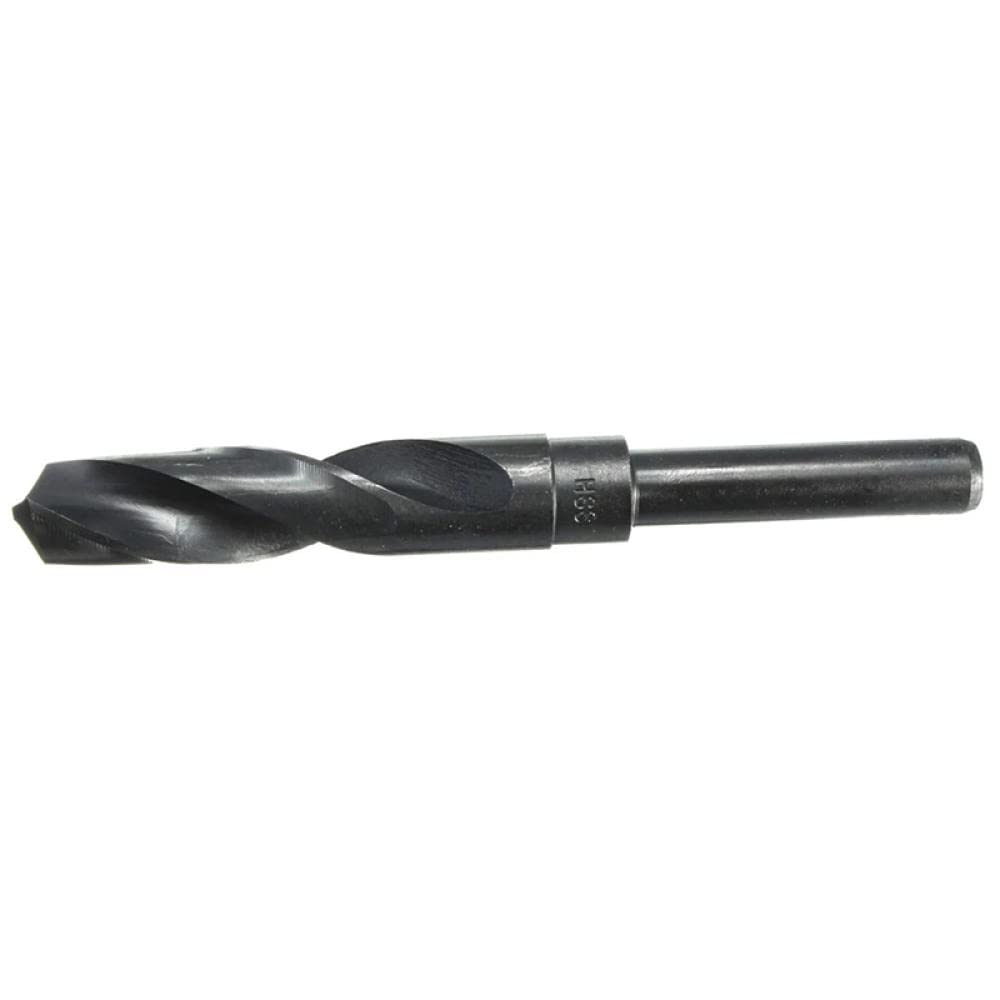 Trapano Bit Punta da trapano elicoidale con gambo ridotto da 1/2" in acciaio ad alta velocità con finitura in ossido nero per perforazione di metallo in acciaio inossidabile-38mm