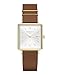 Produktbild Rosefield Damen Analog Uhr The Boxy Weiß Cognac Gold QSCG-Q029