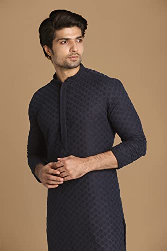 Image of Manyavar Men's Chikankari Kurta Set (2pcs)