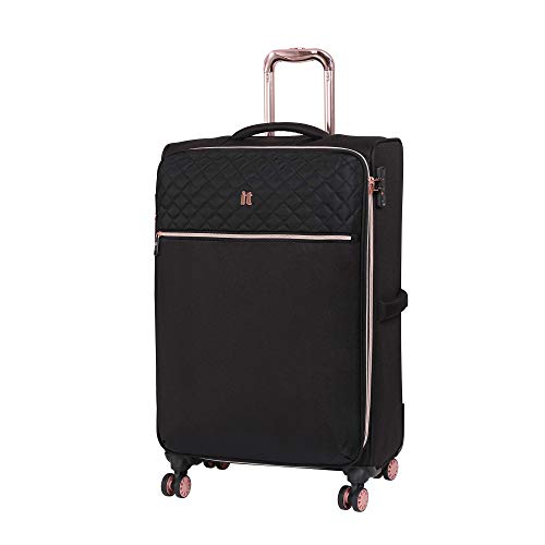 it luggage Divinity 8 Wheel Lightweight Semi Expander Suitcase Medium with TSA Lock Valise, 70 cm, 90 liters, Noir (Black)
