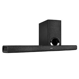 Denon DHT-S416 hochwertige 2.1 TV Soundbar mit kabellosem Subwoofer, Google Chromecast integriert, WLAN, Bluetooth, Dolby Digital, HDMI ARC, optischer Eingang, Black