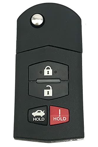 Coque de clé Mazda 3 5 6 RX-8 CX-7 boîtier télécommande 4 boutons