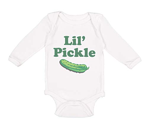 Baby Long Sleeve Bodysuit Vegetables Lil Pickle Vegetables Cotton Baby Clothes