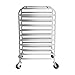 Krollen Industrial 10 Pan End Load Half Height Bun/Sheet Pan Rack with Cover and 12 Pans - Unassembled