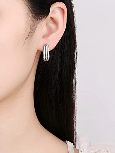 Crystal Diamond-Toned Glamour Spark Hoop Earrings