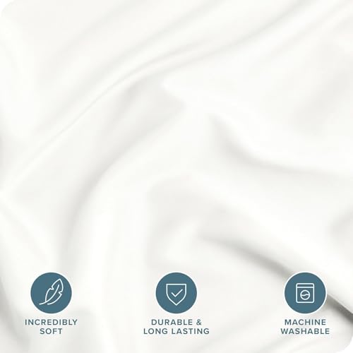 Image of Viewstar Premium Cotton Duvet Cover, King Size 91x101 Inches, 300 Thread Count, Ultra-Soft, Wrinkle-Free, Cotton-Quilt /Comforter Zipper Cover (Off White)