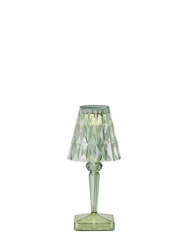 Kartell Battery, Lampada da tavolo a batteria, H 30 cm, Verde menta