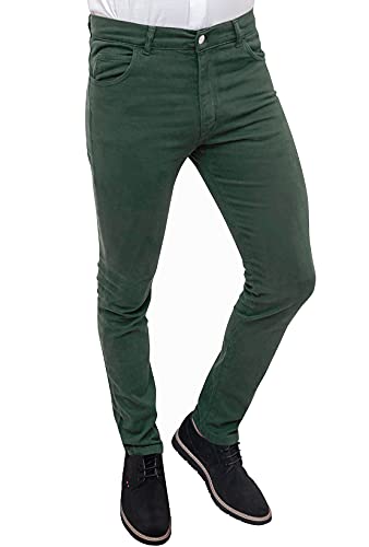 Pantalon homme hiver slim fit casual élégant vert taille 44