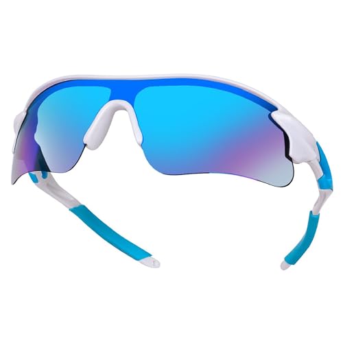 Image of Dervin Non Polarized Oversized Sports Sunglasses for Men Women, Outdoor Cricket Cycling Hiking Fishing Sunglasses